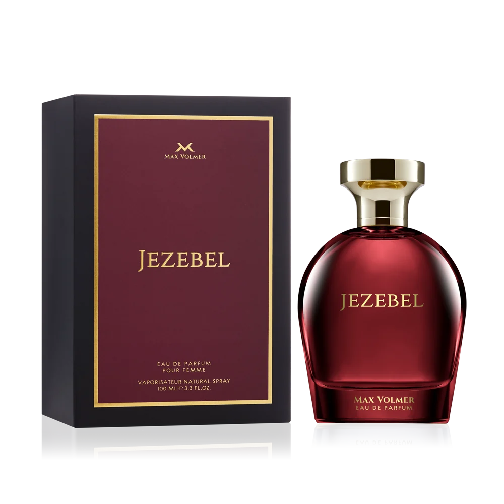 בושם Jezebel - בושם נשי 100 מ"ל לצד אריזת המתנה שלו